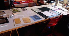 Clean table, printing,printmaking, monoprint, mark making, open acrylics, gelliprint, gelli art